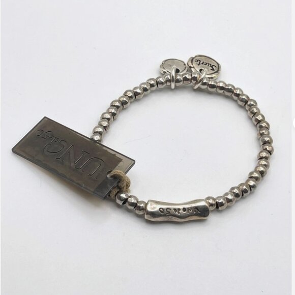 NWT UNO de 50 Bracelet Silver plated Suerte Beaded dangle elastic BOHO Charm S - Picture 6 of 14